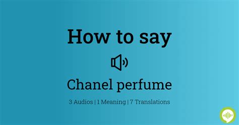 chanel gabrielle perfume pronunciation.